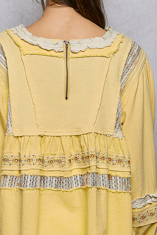 Back Zip Boho Top