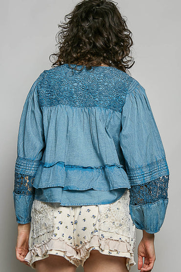 Ruffled Crochet Top