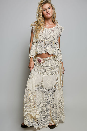 Crochet Lace Maxi Skirt