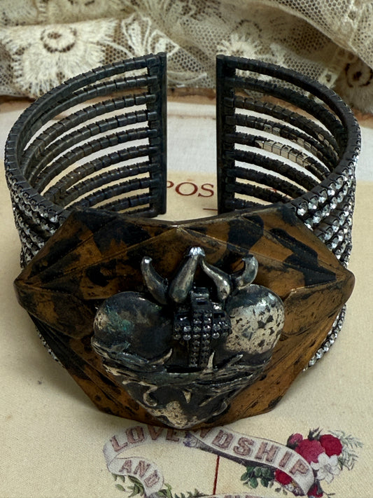 Large Open Close Bling Cuff