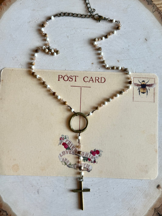 Mini Cross & Circle Necklace