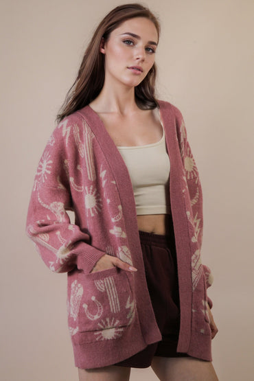 Mauve Cowgirl Cardi