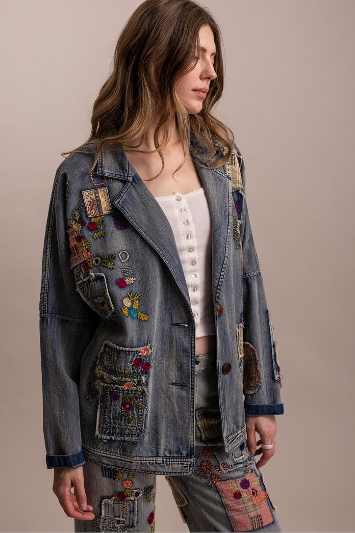 Embroidered Denim Jacket
