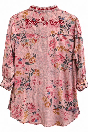 1/4 Front Embroidered Yoke
