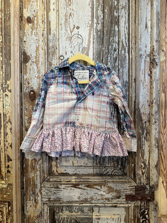 2T Ruffled Plaid