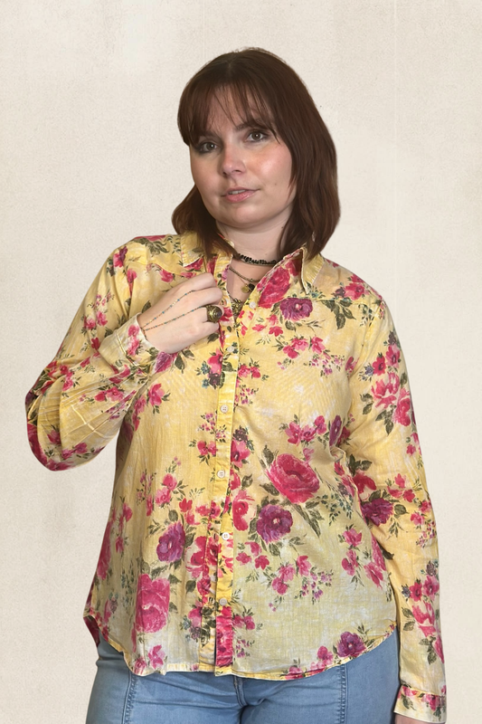 Plain Floral Blouse