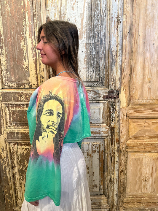 Small/Med Up Cycled Rockband Cropped Jacket