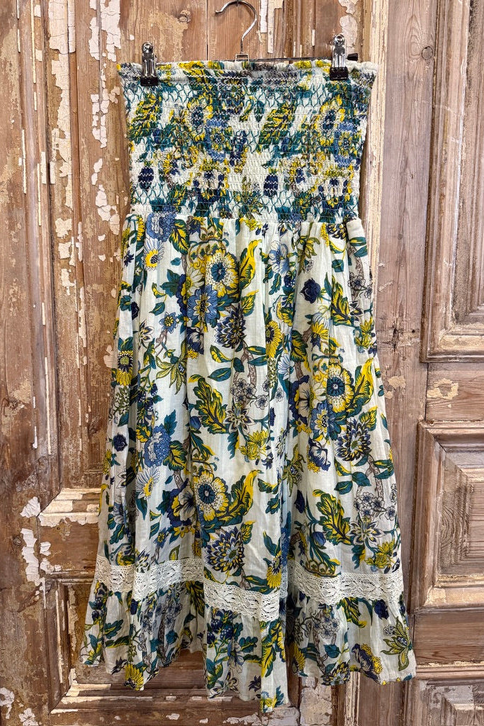 Green Floral Midi Dress