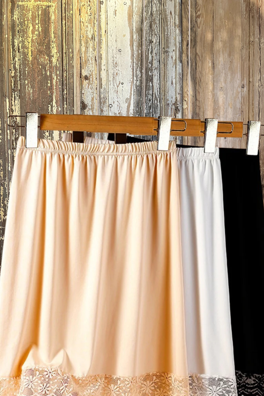 Lace Trim Half Slip-10007