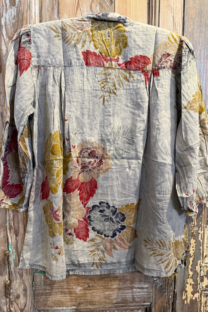 Embroidered Yoke Blouse