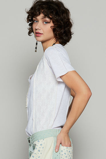Lace & Knit Tee
