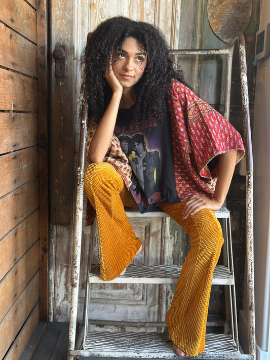 S/M Up Cycled Kantha Poncho