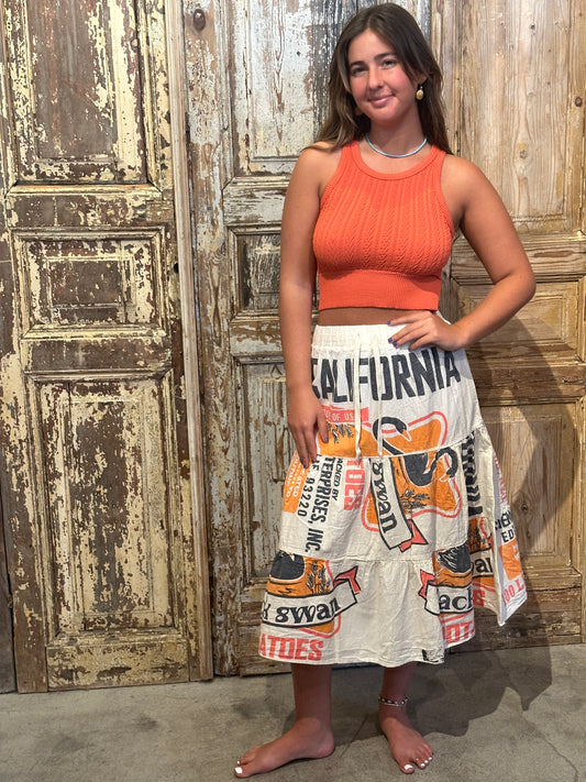 Swan Flour Sack Skirt