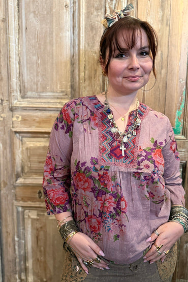 Aztec Floral Blouse