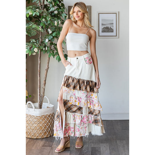 Plaid & Floral Maxi