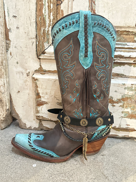 Black Charms Boot Belt