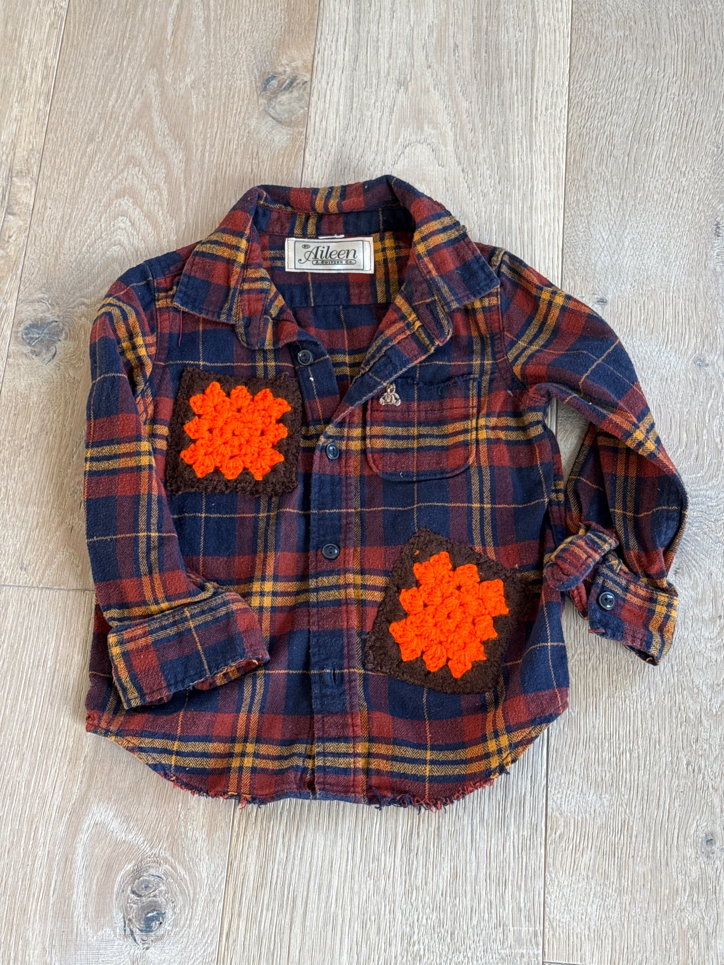 Plaid w/ Crochet Square