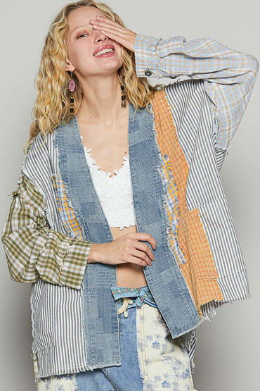 Patched Cardigan