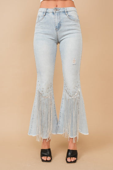 Sequins Fringe Flare