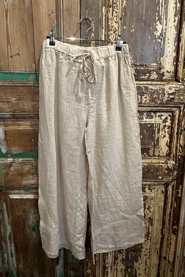Side Slit Linen Pants