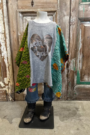 6y Heart of Gold Poncho