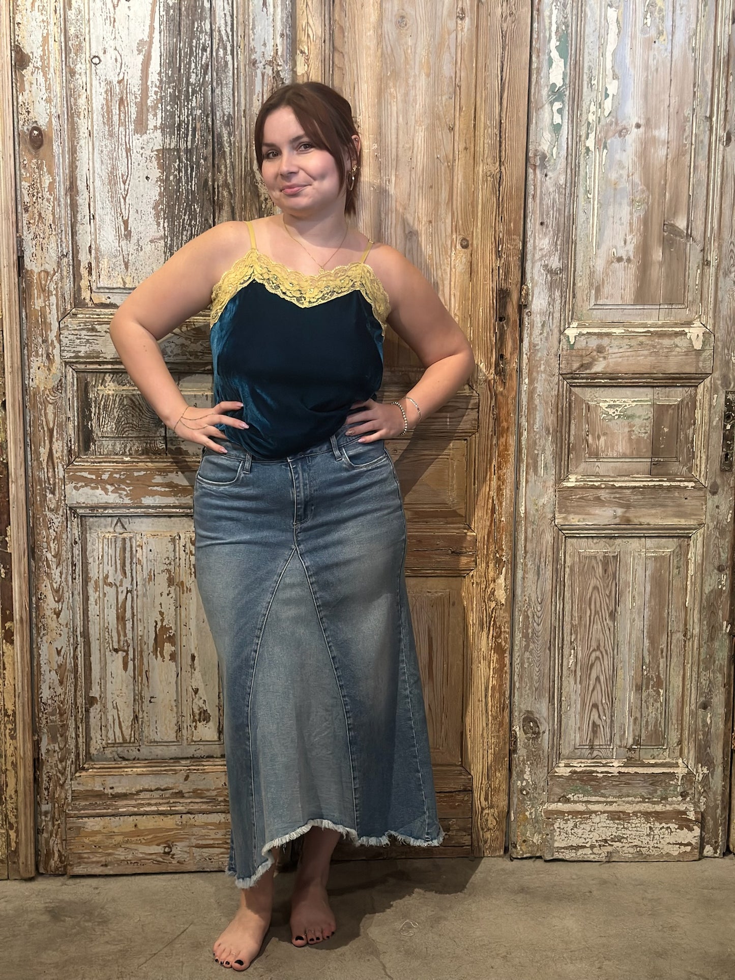 Denim Maxi Skirt