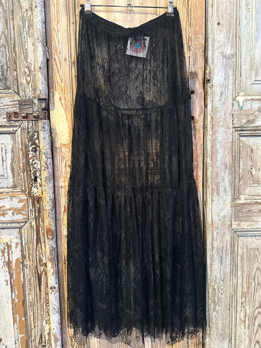 Lace Maxi Skirt-10012