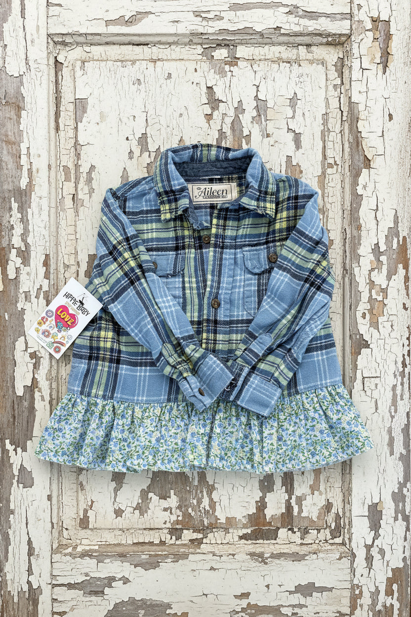 2T Ruffled Plaid