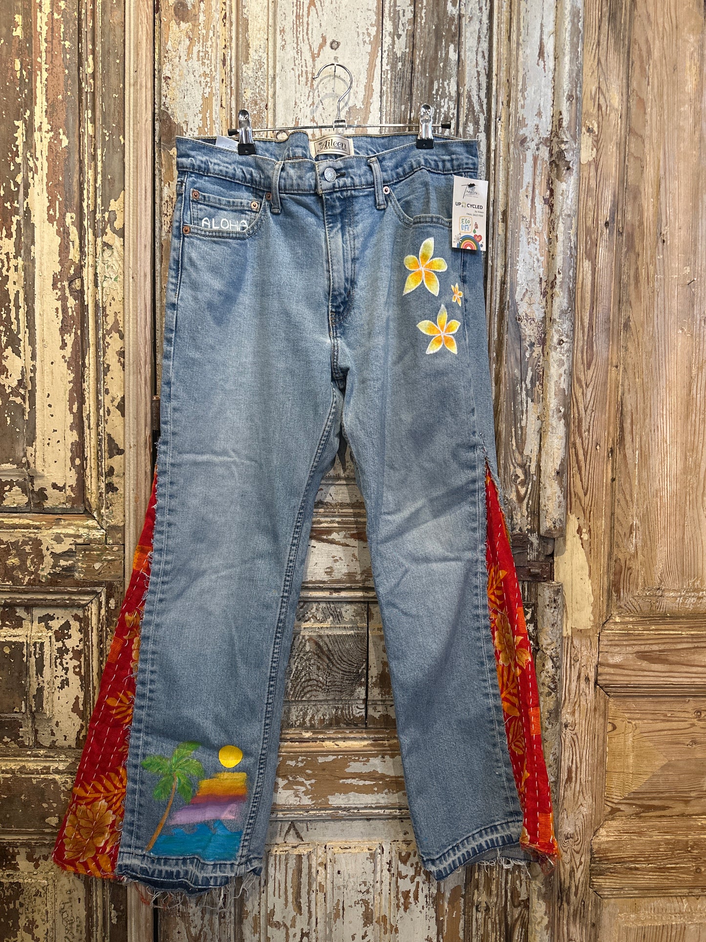 Painted San Clemente Bell Bottoms