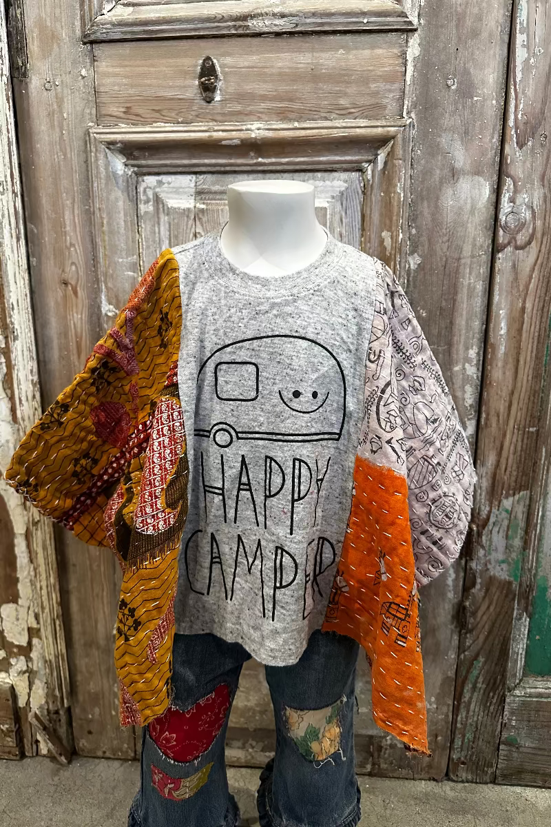 2T Happy Camper Poncho