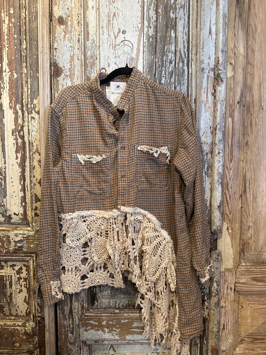 Up Cycled Assymetrical Flannel