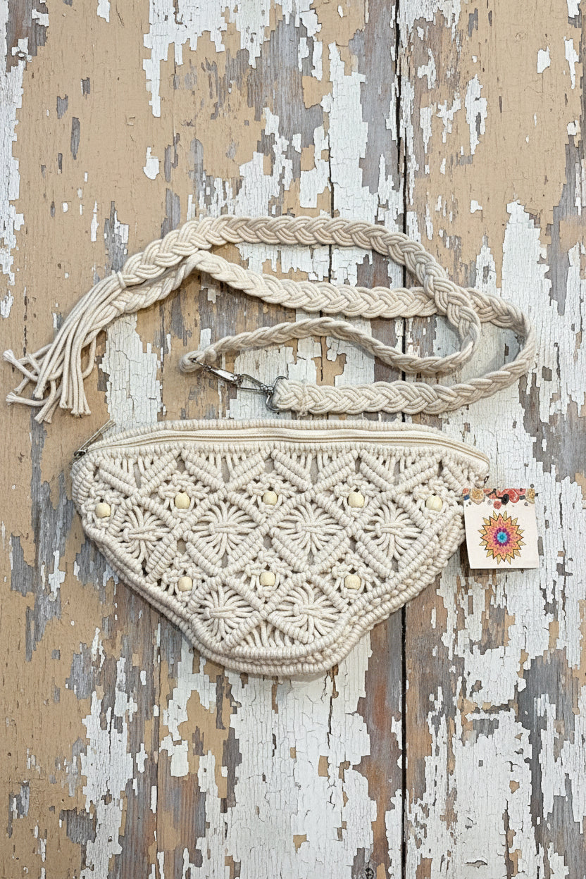 Beaded Macrame Fanny Pack-9847