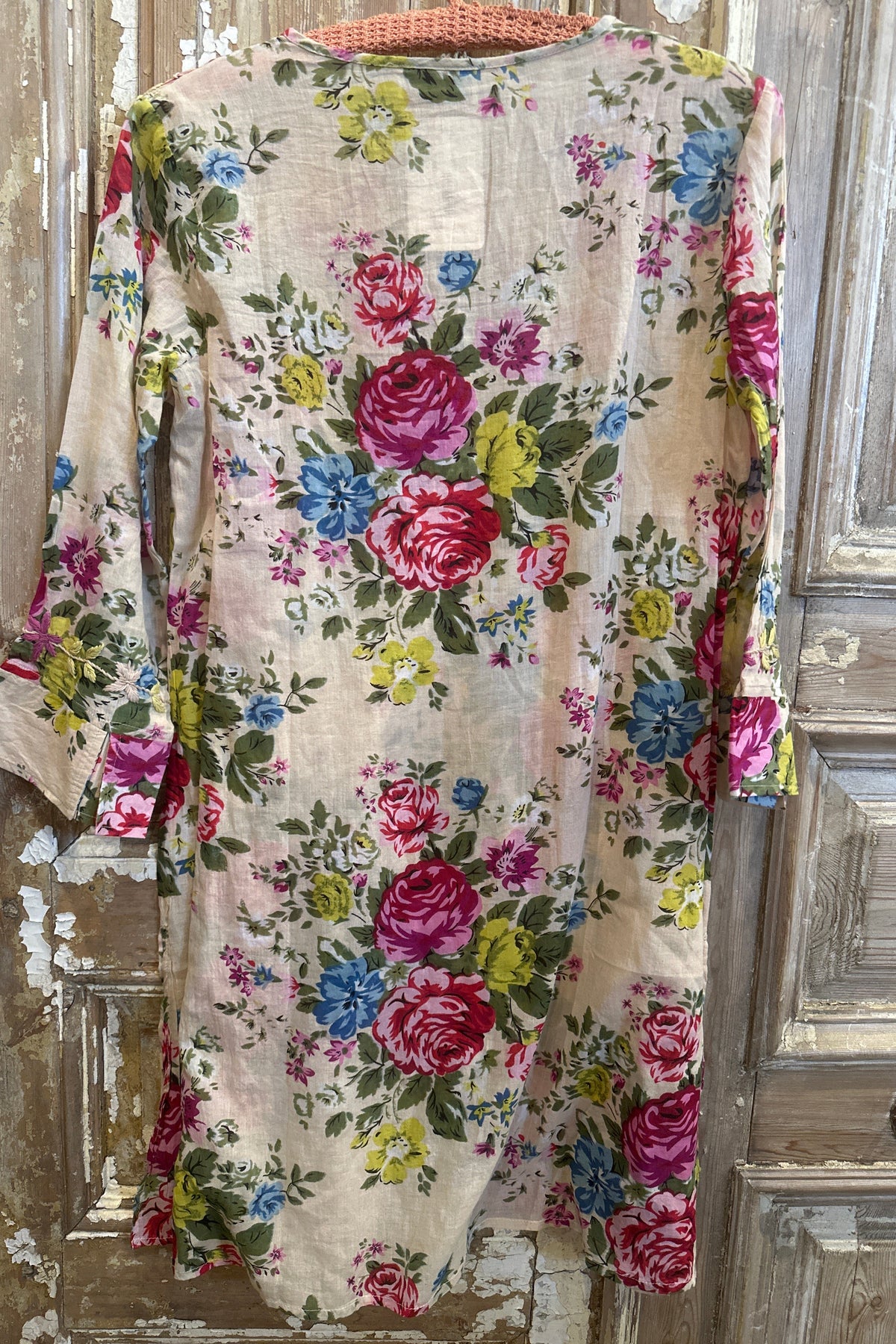 Embroidered Floral V Tunic