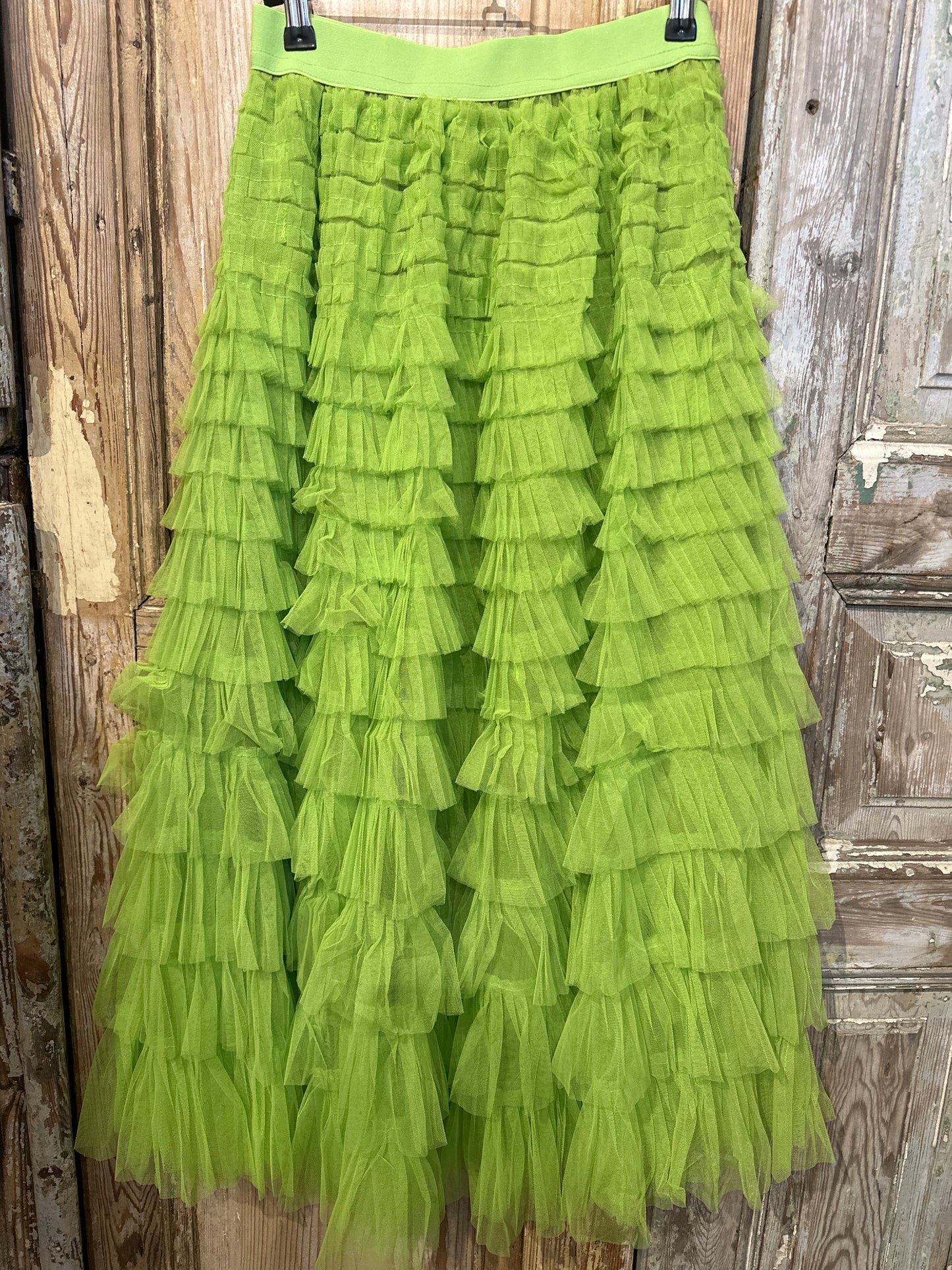 Sized Ruffled Tulle Skirt-9912