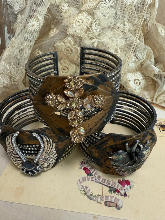 Large Open Close Bling Cuff