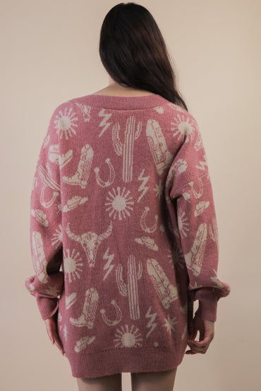 Mauve Cowgirl Cardi