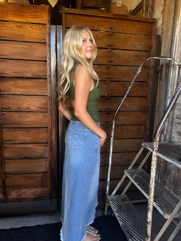Denim Maxi Skirt
