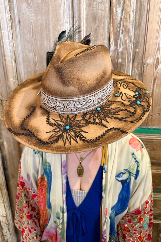 Burned Flower Hat