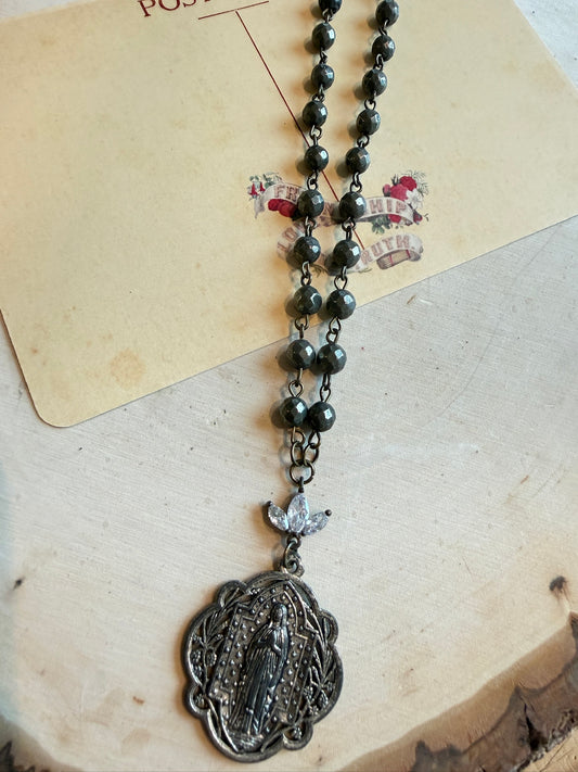 Shimmer Bead Religious Charm