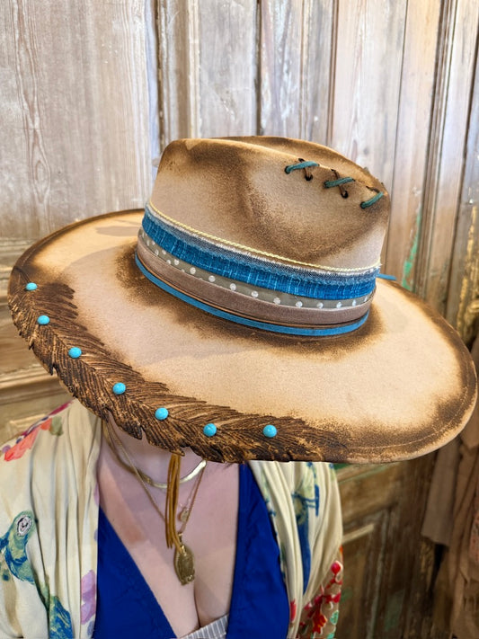 Cowgirl Feather Hat