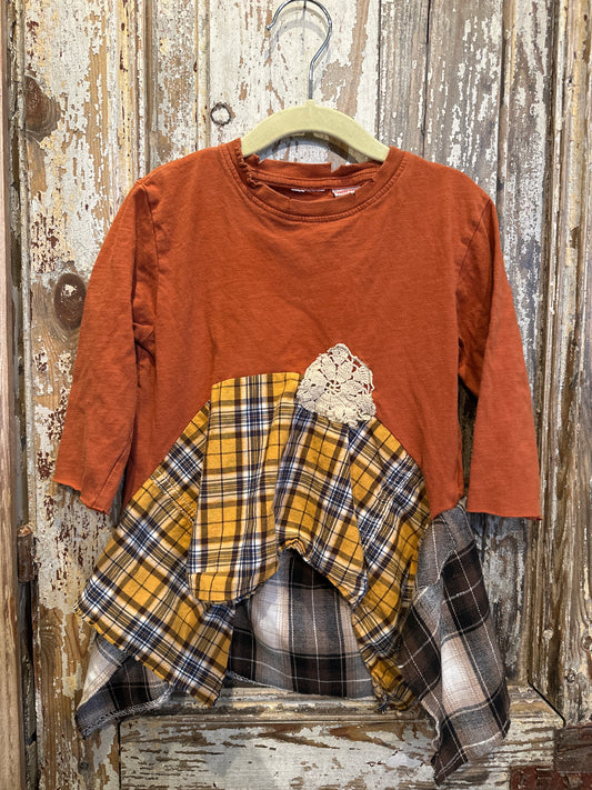 Rust & Plaid Tunic