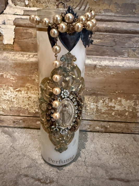 Ornate Glass Vintage Candles