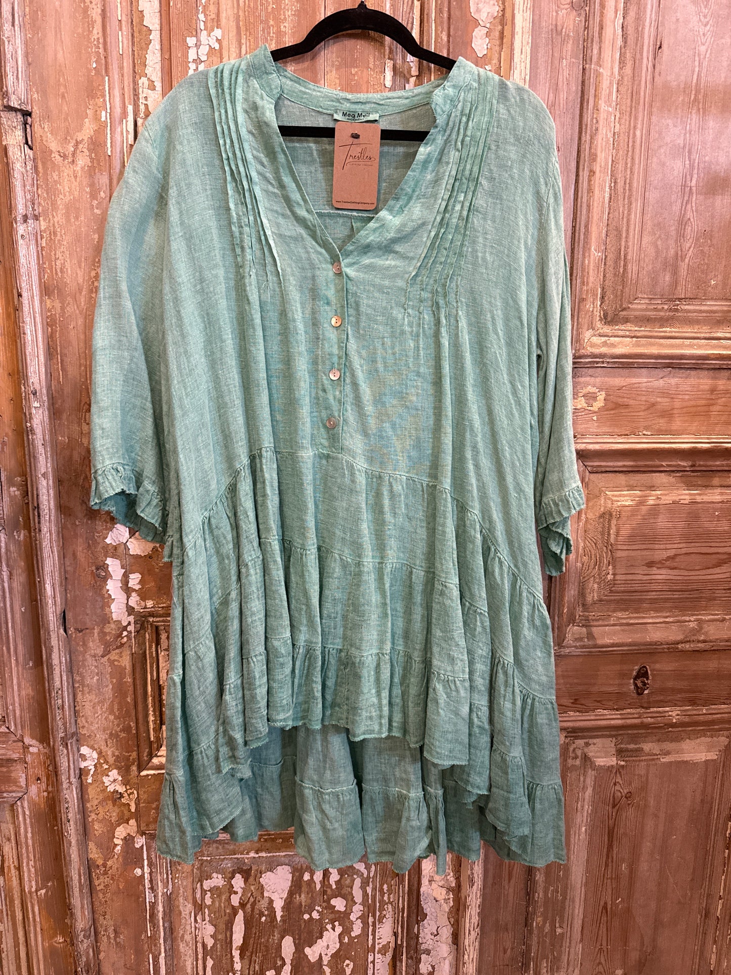 Pintuck Linen Tunic