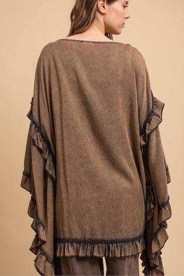 Cinched Ruffle Top