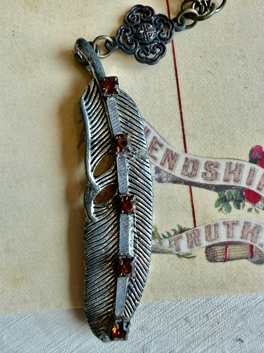 Bling Feather Necklace