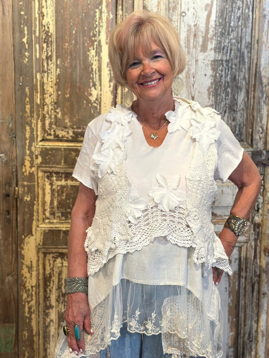 Lace Tank-to-Vest