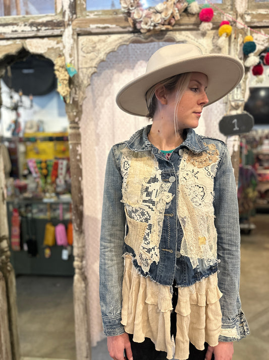 Cropped Ruffled Jacket