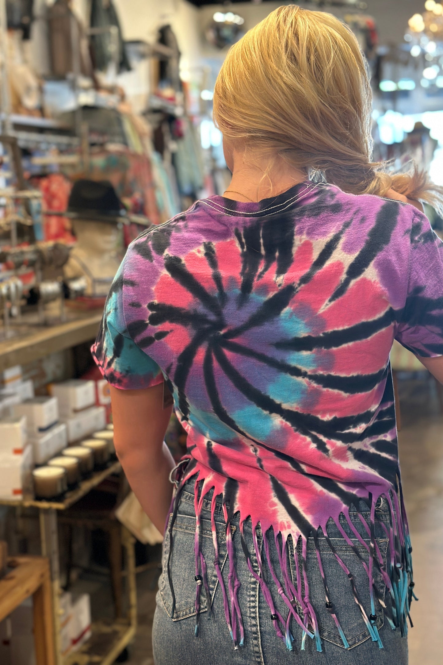 Up Cycled Fringe Band Tee
