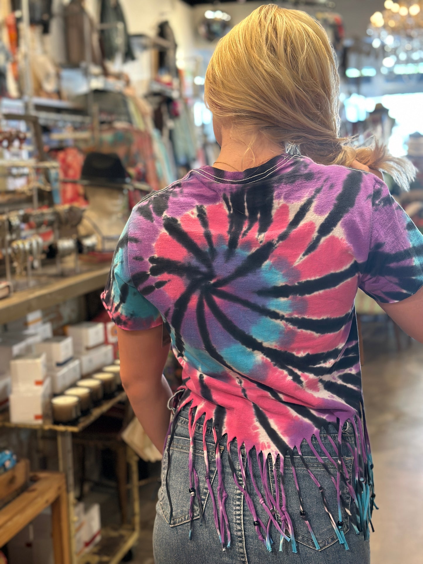 Up Cycled Fringe Band Tee