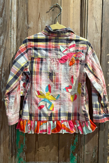 2T Ruffled Plaid